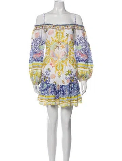Pre-owned Camilla Linen Mini Dress In Multi