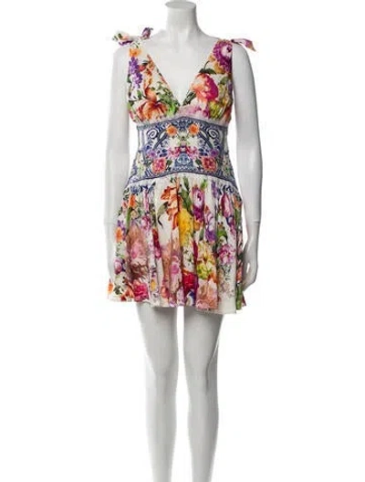 Pre-owned Camilla Linen Mini Dress W/ Tags In White