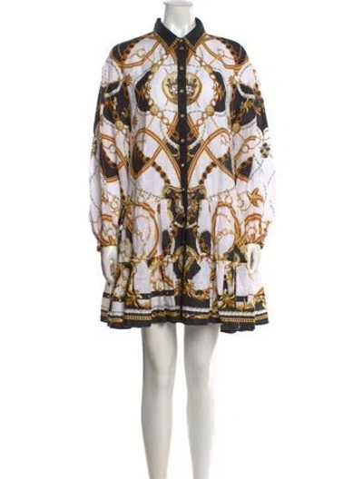 Pre-owned Camilla Linen Mini Dress In White