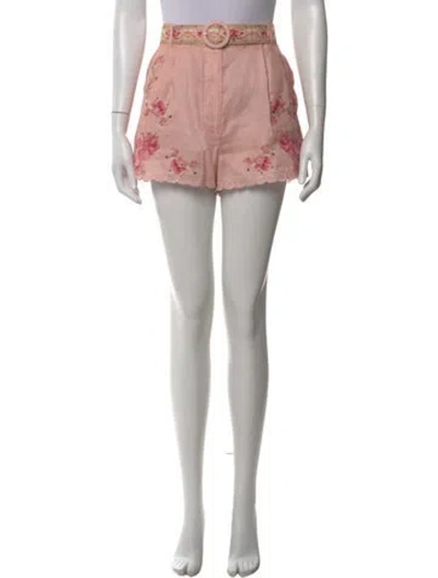 Pre-owned Camilla Linen Mini Shorts In Neutral