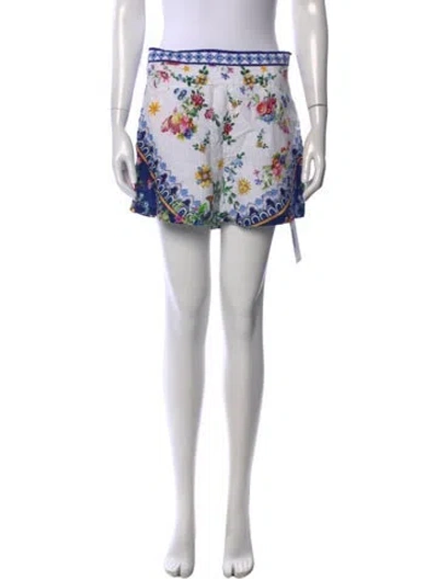 Pre-owned Camilla Linen Mini Shorts In Neutrals