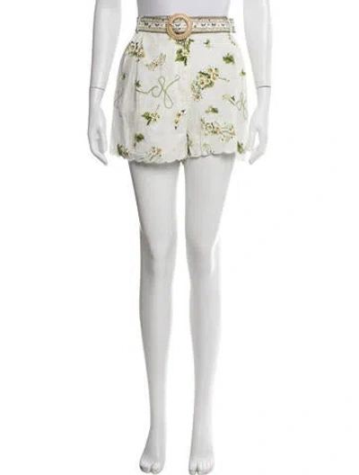Pre-owned Camilla Linen Mini Shorts W/ Tags In Neutrals