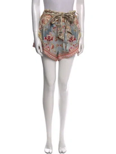 Pre-owned Camilla Linen Mini Shorts In Yellow