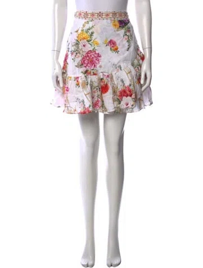 Pre-owned Camilla Linen Mini Skirt W/ Tags In Blue