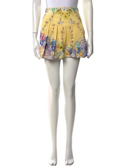 Pre-owned Camilla Linen Mini Skirt W/ Tags In Multi