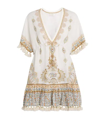 Camilla Linen Ottoman Dynasty Mini Dress