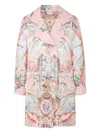 Camilla Lisbon Lullaby-print Coat In Pink