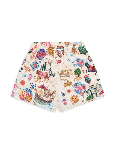 Camilla Kids' Little Boy's & Boy's Kapadokya Kitsch Printed Board Shorts In Multi
