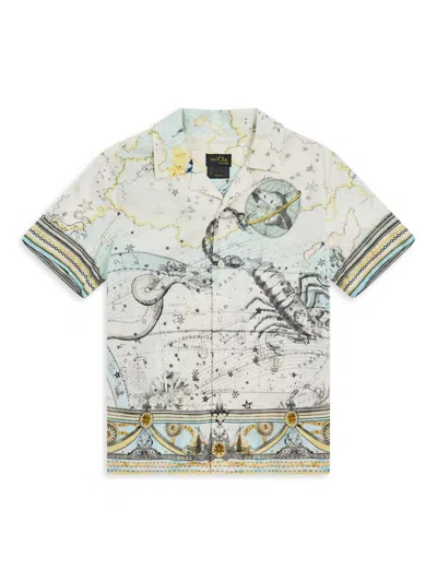 Camilla Little Boy's & Boy's My Lucky Stars Printed Short-sleeve Shirt In White