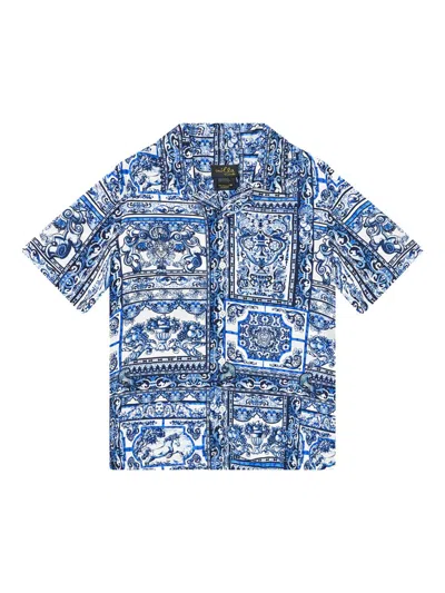 Camilla Kids' Little Boy's & Boy's Printed Short-sleeve Shirt In Blue