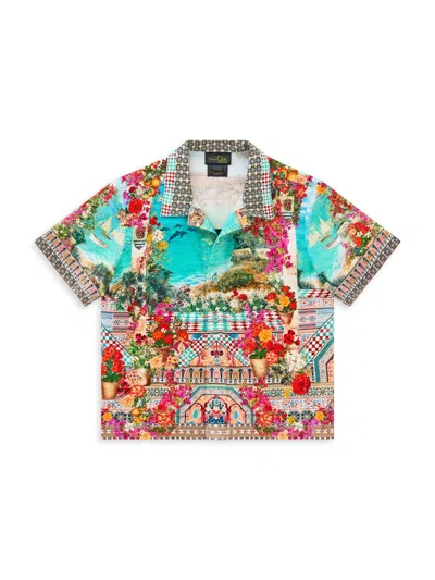 Camilla Little Boy's And Boy's Short-sleeve Cabana Shirt In Multi