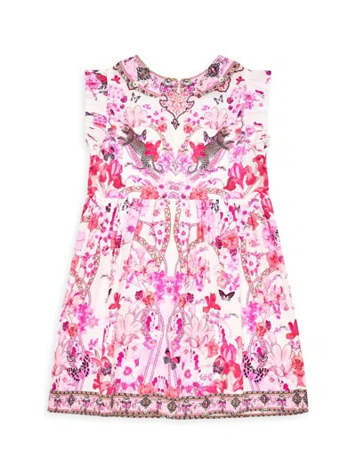 Camilla Little Girl's & Girl's Botanical Novella Sleeveless Dress In Neutral