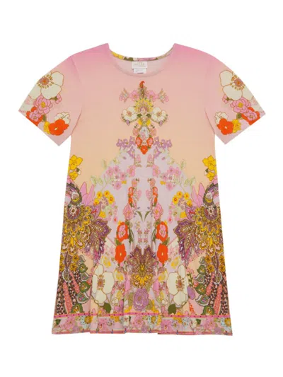 Camilla Little Girl's & Girl's Embellished Floral T-shirt Dress In Multi
