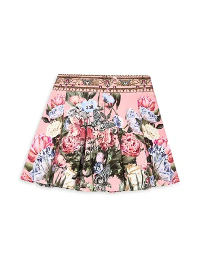 Camilla Little Girl's & Girl's Floral Pleated Skirt In Woodblock Wonder
