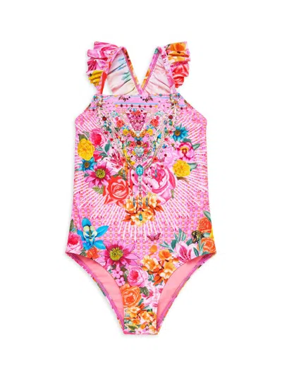 Camilla Kids' Little Girl's & Girl's Illustration Nation One-piece Swimsuit In Multi