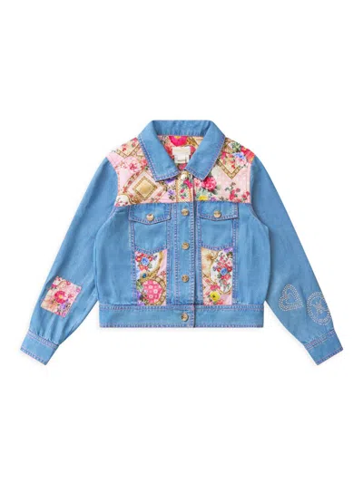 Camilla Little Girl's & Girl's Luna Patchwork Denim Jacket In Blue