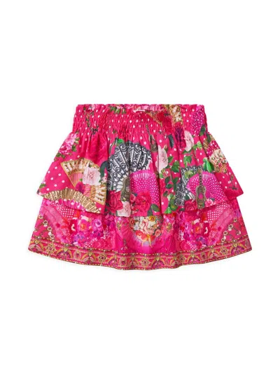 Camilla Little Girl's & Girl's Printed Layered Miniskirt In Pink