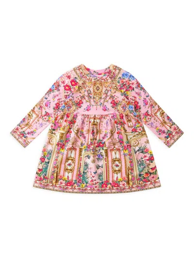 Camilla Little Girl's & Girl's Printed Long-sleeve Jersey Dress In Multi