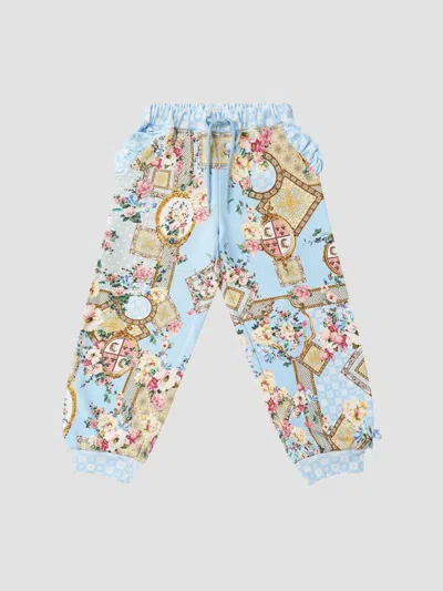 Camilla Little Girl's & Girl's Printed Ruffled Joggers In Blue