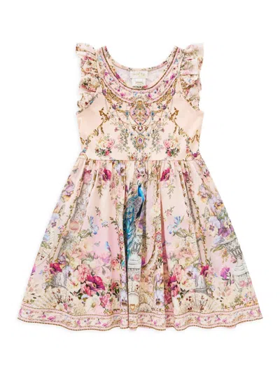 Camilla Little Girl's And Girl's Ruffle-trim Jersey Dress In Multi