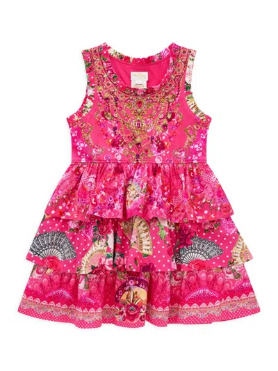 Camilla Little Girl's & Girl's Tank Tiered Minidress In Pink
