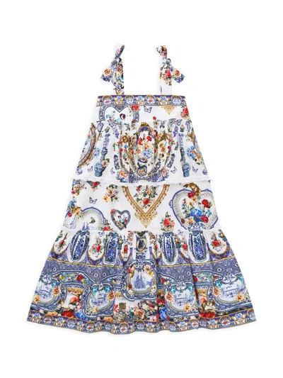 Camilla Little Girl's & Girl's Tiered Maxi Dress In The Pottery Parlour