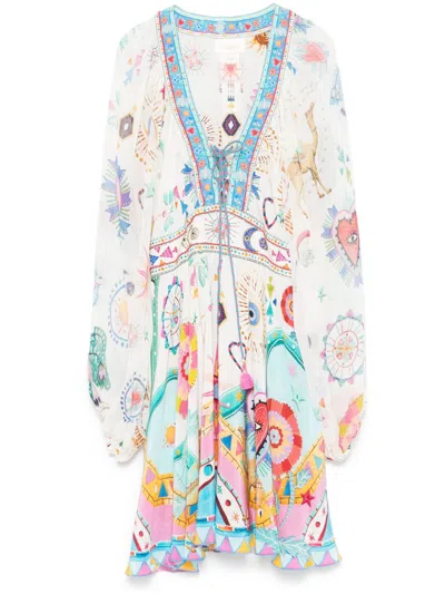 Camilla Living In Colour Mini Dress In White
