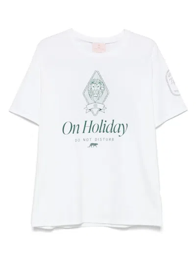 Camilla Logo-print T-shirt In White