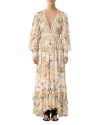 Camilla Crystal-embellished Tiered Floral-print Silk-chiffon Maxi Dress In Multi