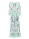 Camilla Embellished Tiered Printed Silk-crepon Maxi Dress In Blue