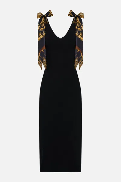 Camilla Long Knit Dress With Silk Ties Era Of Empires