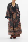 Camilla Long Robe With Flared Sleeve Loom To Tomb