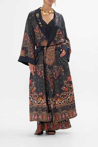 Camilla Long Robe With Flared Sleeve Loom To Tomb