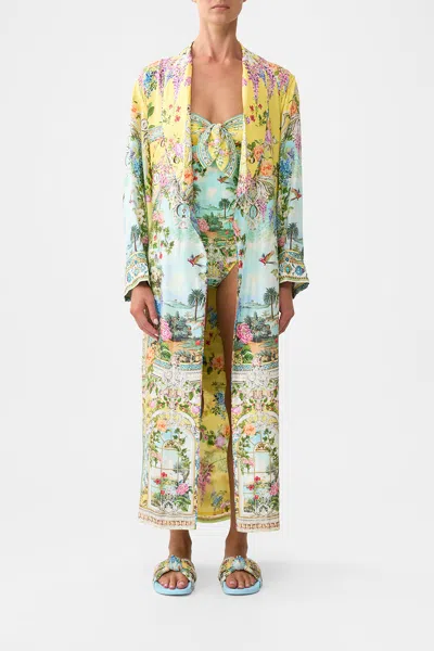 Camilla Long Robe With Tie Tales Of Topkapi Palace In Multi
