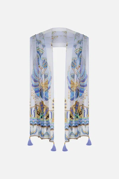 Camilla Long Scarf Under Scarab Skies In Blue