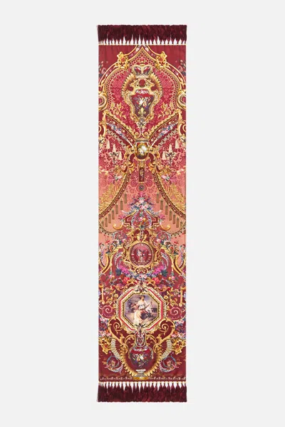 Camilla Long Scarf With Tassels Call Me A Carriage In Brown