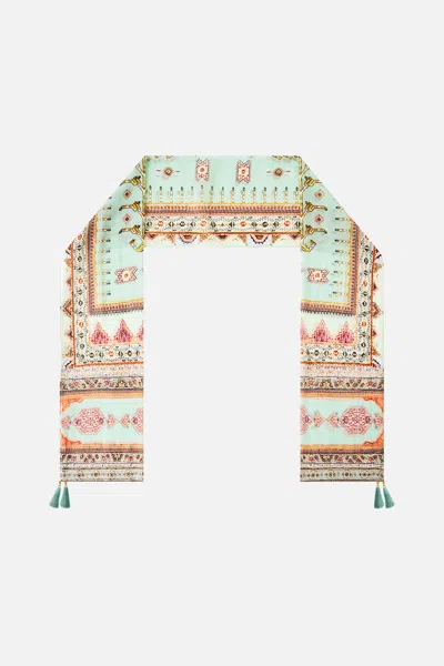 Camilla Long Silk Crinkle Chiffon Scarf Legend Has It In Multi