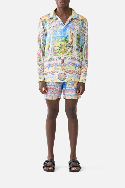 Camilla Long Sleeve Hidden Placket Shirt Navàs Nouveau In Multi