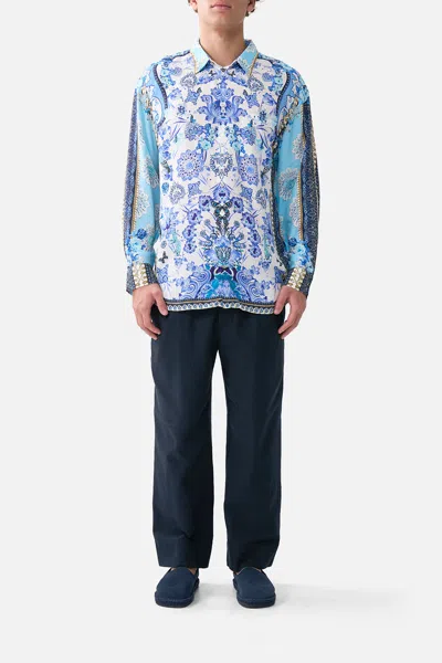 Camilla Long Sleeve Oversized Shirt All About That Lace In Multi