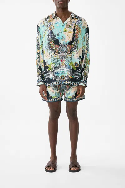 Camilla Long Sleeve Oversized Shirt Folk Afloat In Multi