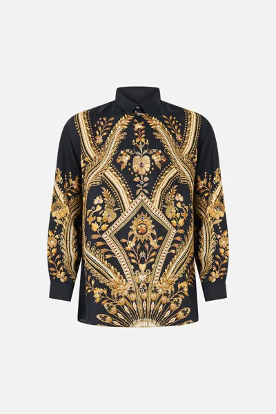 Camilla Long Sleeve Oversized Shirt Taurus Rising In Black