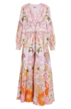 Camilla Button-front Linen Maxi Dress With Shaped Waistband In Clever Clogs