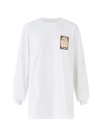 Camilla Long-sleeve Sweateshirt In White