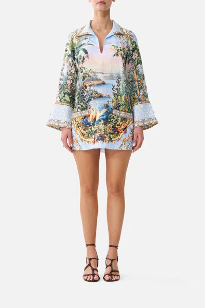 Camilla Long Sleeve Tunic Dress Sisi Society In Multi