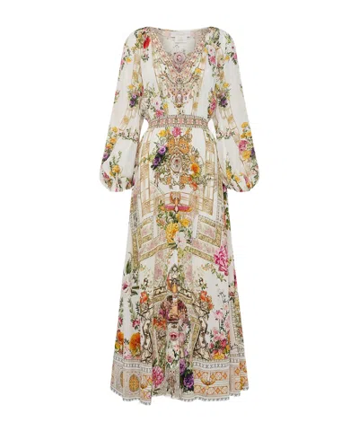 Camilla Long-sleeved Dress In Multicolor