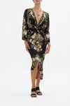 Camilla Long Split Front Twist Dress Dynasty Daze