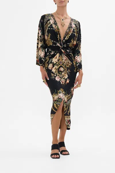 Camilla Long Split Front Twist Dress Dynasty Daze