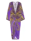 Camilla Long Split Front Twist Jersey Dress Luxorland Lady In Purple