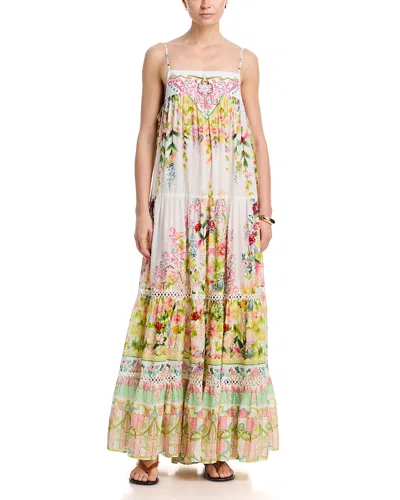 Camilla Long Tiered Dress In Multi