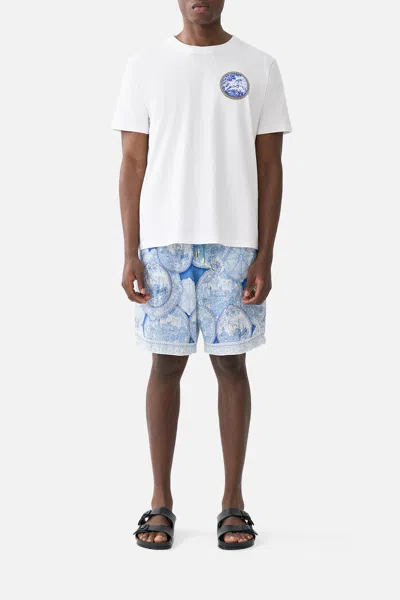 Camilla Long Walk Short With Elastic Back De Nada Granada In White
